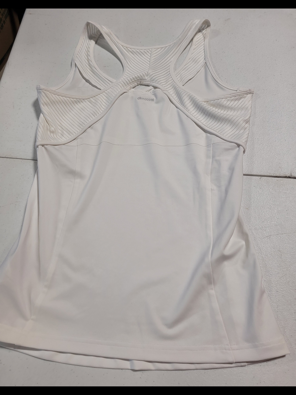 adidas White Racerback Performance Tank Top - Picture 4 of 5